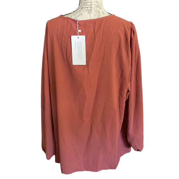 Bloomchic Long Sleeve Dusty Pink Blouse Size 18/20 NEW - Picture 4 of 6